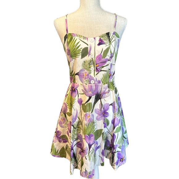 NWT - Alice +Olivia Floral Palm Mini Dress - size 6 - Picture 8 of 8
